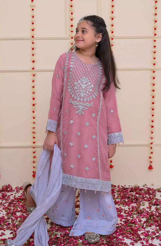 Shanzey Shehnai Girls Pret Formal Collection - SHK 3206 Tea Pink