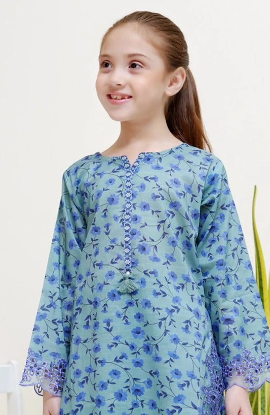 Shanzey Kids Eid Lawn Edit 2024 - SHK 2701 SKY BLUE