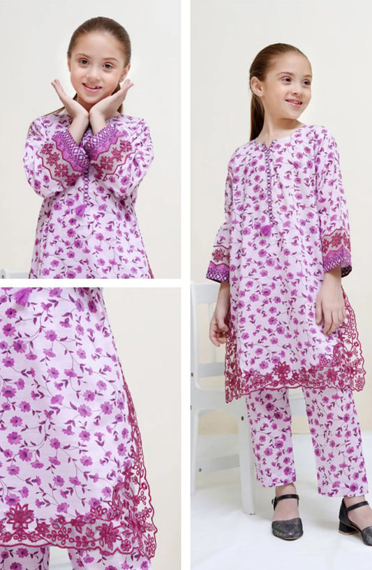 Shanzey Kids Eid Lawn Edit 2024 - SHK 2702 LILAC