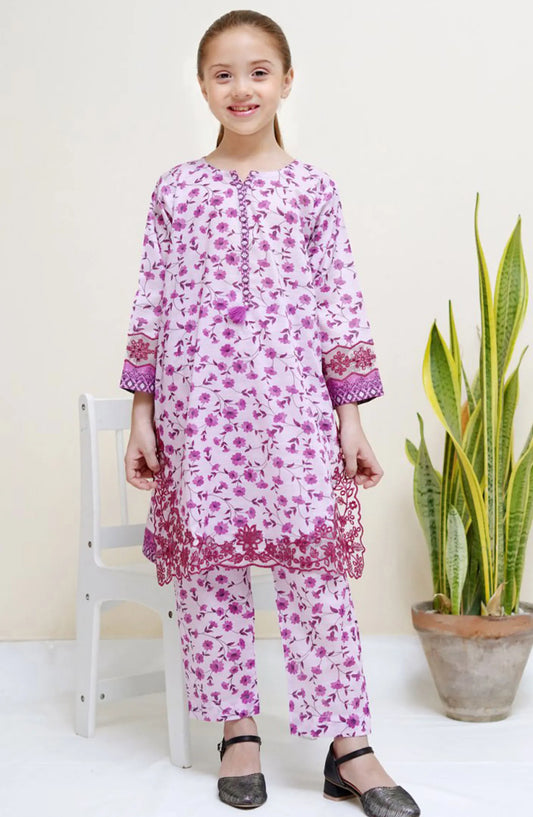 Shanzey Kids Eid Lawn Edit 2024 - SHK 2702 LILAC