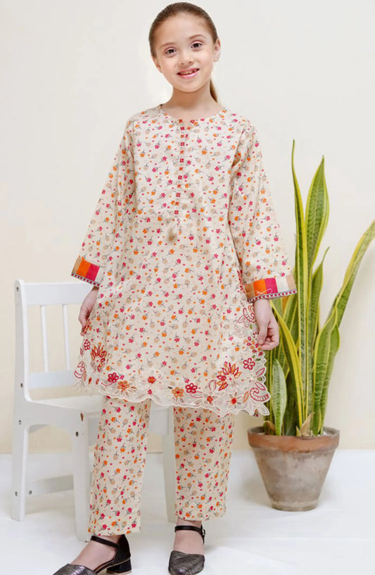 Shanzey Kids Eid Lawn Edit 2024 - SHK 2703 FAWN