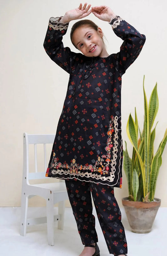 Shanzey Kids Eid Lawn Edit 2024 - SHK 2705 BLACK