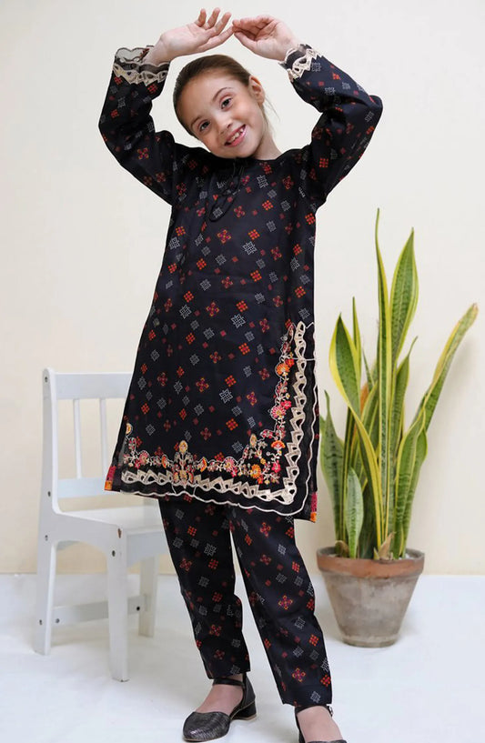 Shanzey Kids Eid Lawn Edit 2024 - SHK 2705 BLACK