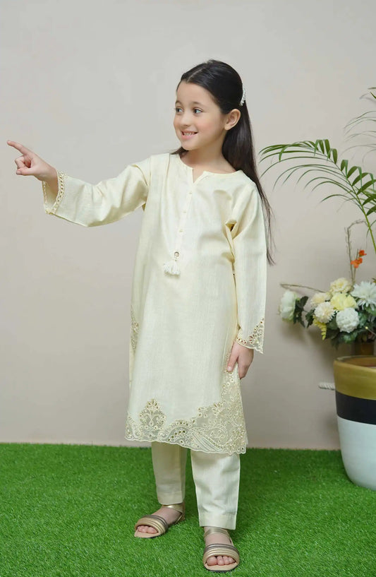 Shanzey Whimsical Winters Embroidered Khaddar Collection - SHK 3102 Off White