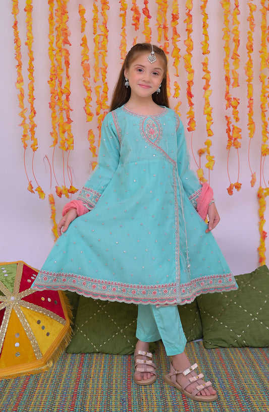 Shanzey Mehendi Magic Formal Pret Collection - SHK 3302 Sky Blue