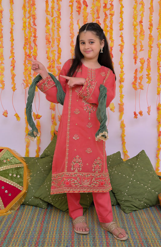 Shanzey Mehendi Magic Formal Pret Collection - SHK 3306 Melon