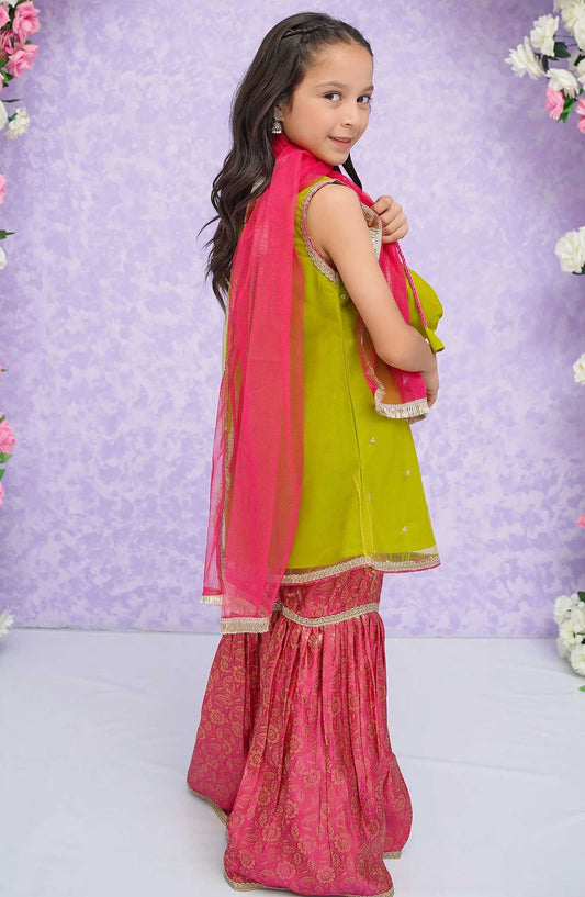 Modest Embroidered Net Stitched 3 Piece - Sitara - MD25F - Festive Collection