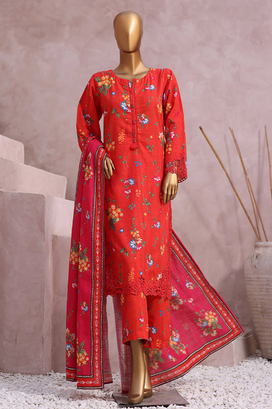 SADABAHAR Khaddar 3pc Cutwork Collection 2023 Vol 02 - SKC 07