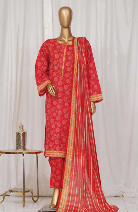 Bin Saeed Printed Lawn Stitched 3 Piece - SM 789 - BS25EL - Summer Collection