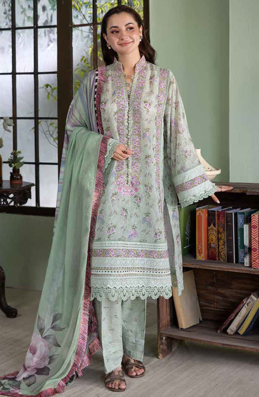 Vital by Sobia Nazir Embroidered Lawn Unstitched 3 Piece Suit - D-04 B - SN25VTV2 - Green - Summer Collection