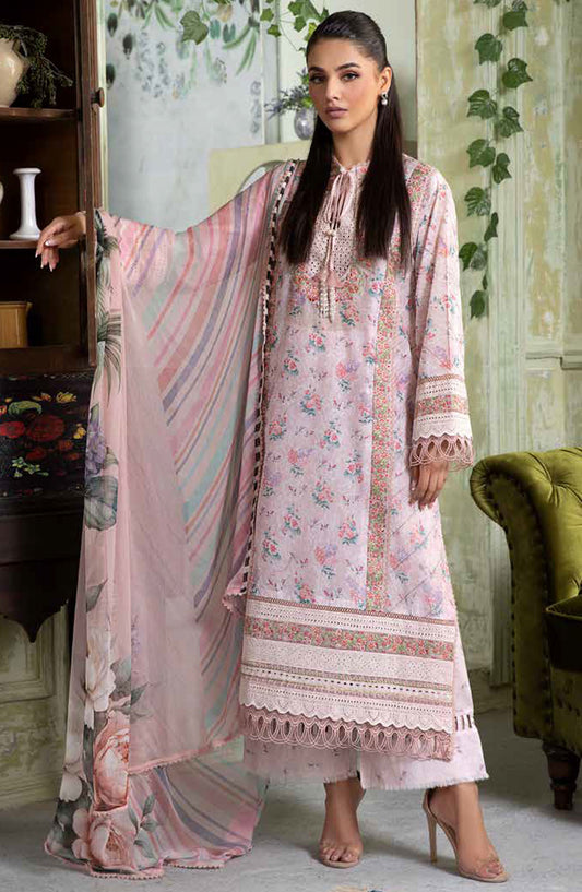 Vital by Sobia Nazir Embroidered Lawn Unstitched 3 Piece Suit - D-04 A - SN25VTV2 - Pink - Summer Collection
