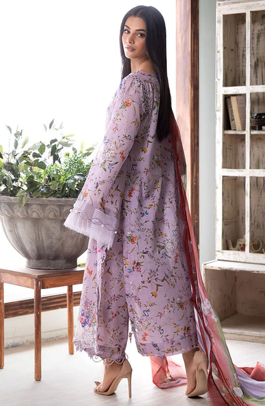 Vital by Sobia Nazir Embroidered Lawn Unstitched 3 Piece Suit - D-03 B - SN25VTV2 - Purple - Summer Collection
