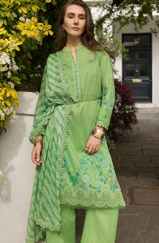 Sobia Nazir Basics Embroidered Lawn Unstitched 3 Piece Suit - SN25BS - 7B - Green - Summer Collection
