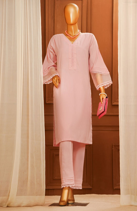 Amna Khadija Casual Cotton Stitched 2 Piece Suit - SA-01 - AM25SA - Pink - Summer Collection