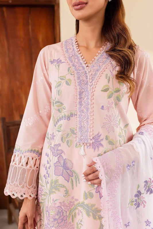 Sable Shiree Unstitched Collection 2024 - SSC-02-24 Rose Garden