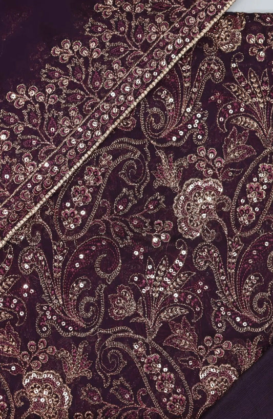 Shahkar Unstitched Exclusive Embroidered Crinkle Chiffon Collection 2024 - SUEECC 01