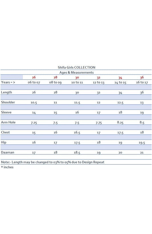 Shifa by Suntex Fabrics Printed Stitched 3 Piece Suit - SH-2515K - SS25SHLV4 - Blue - Girls Collection