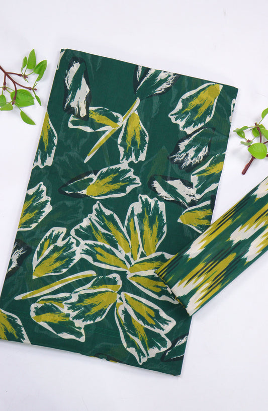 Aura by Amna Khadija Printed Lawn Unstitched 2 Piece Suit - D-15 - AM25AURA - Green - Summer Collection