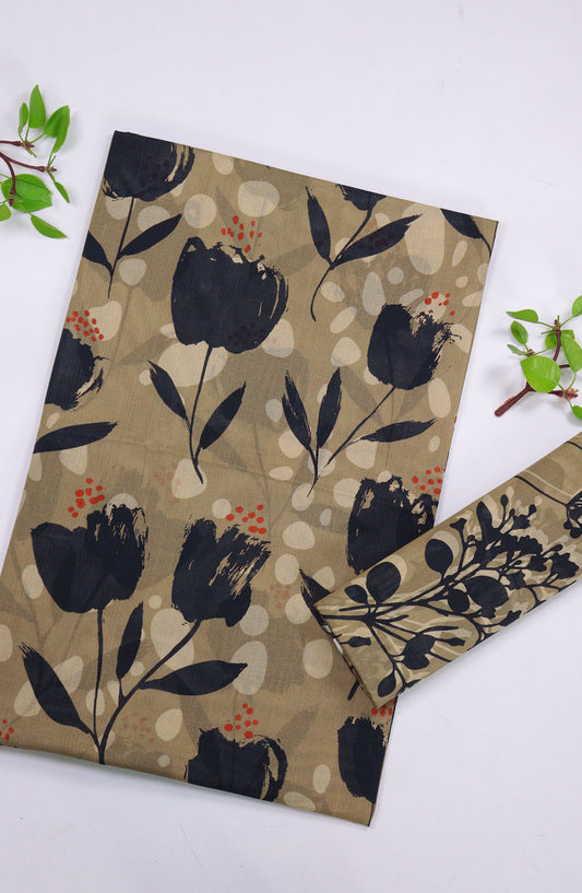 Aura by Amna Khadija Printed Lawn Unstitched 2 Piece Suit - D-07 - AM25AURA - Grey - Summer Collection