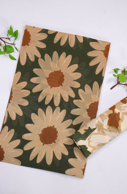 Aura by Amna Khadija Printed Lawn Unstitched 2 Piece Suit - D-06 - AM25AURA - Green - Summer Collection