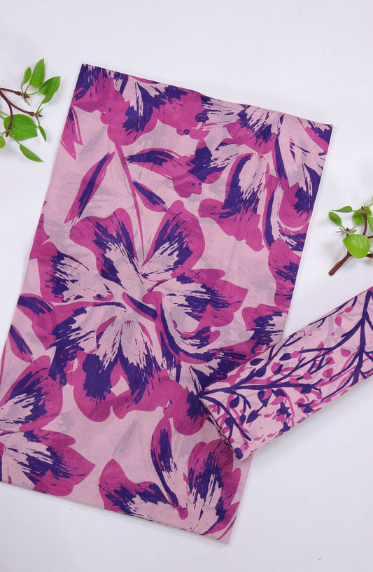 Aura by Amna Khadija Printed Lawn Unstitched 2 Piece Suit - D-05 - AM25AURA - Purple - Summer Collection