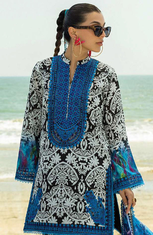 Tahra by Zainab Chottani Embroidered Lawn Unstitched 3 Piece Suit - D-07 - ZC25THEL - White - Summer Collection