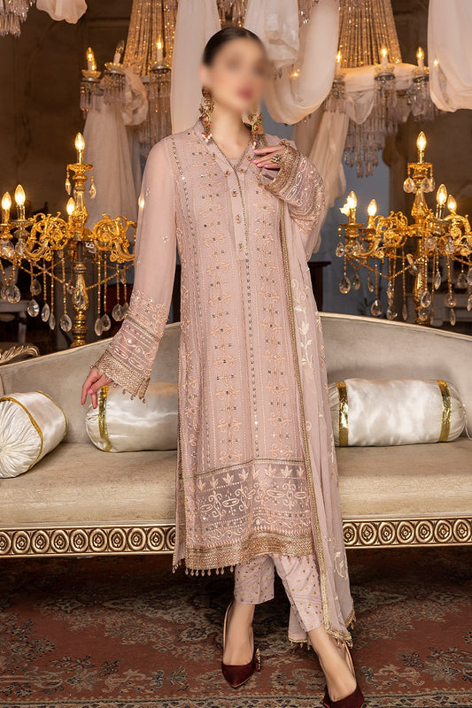 Merakish Unstitched Luxury Formal Collection 2023 - Tea Rose