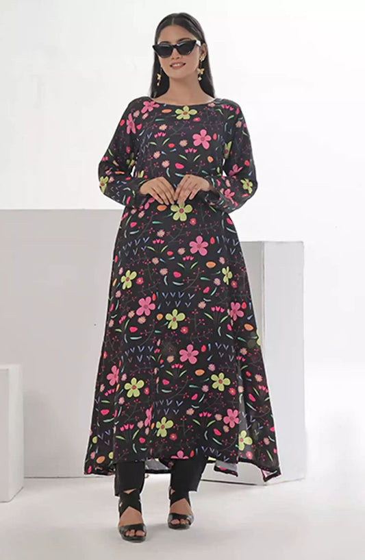 Nazmina Floret Luxury Swiss Lawn Collection 2 Pc - TF-03 Spike Floral