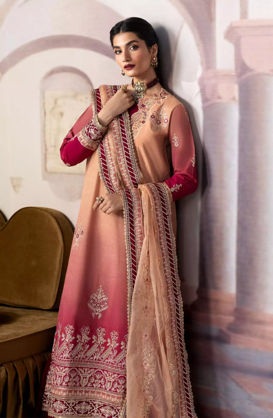 Sahane There She Glows - Luxury Unstitched Raw Silk Collection - TSG-08 Ember