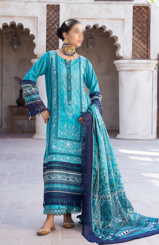 Spring Summer Unstitched Collection 2024 - Turquoise