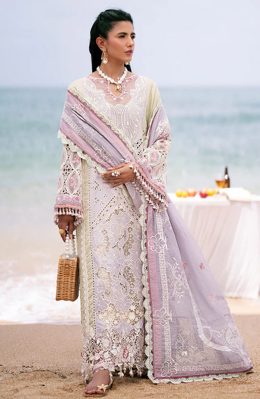 Dastan by AJR Embroidered Lawn Unstitched 3 Piece - Wave - AJR25DL - Purple - Summer Collection