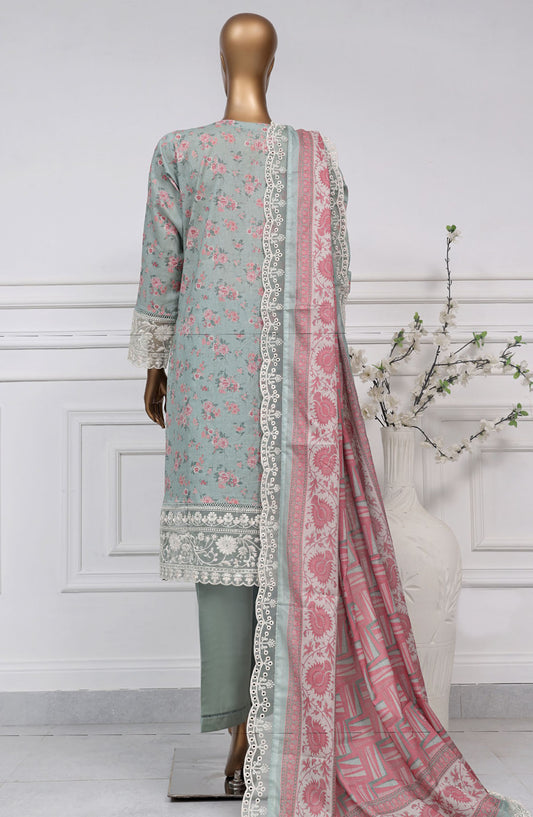Sadabahar Embroidered Lawn Stitched 3 Piece Suit - D-11 - SB2525SEL - Grey - Summer Collection