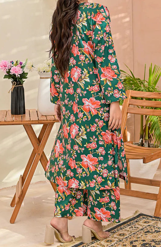 Pret Diaries Embroidered Cotton Stitched 2 Piece - 50134 - PD25SC - Green - Summer Collection