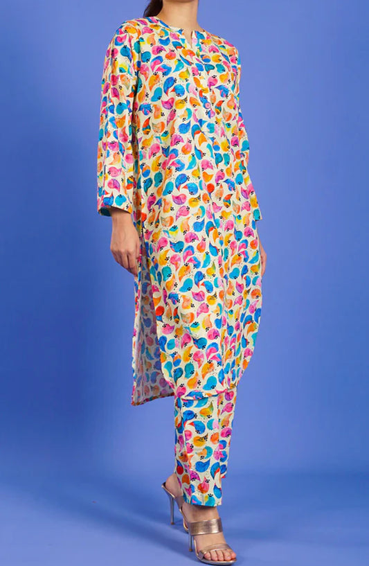 Pret Diaries Printed Khaddar Stitched 2 Piece - 55043 - PD25WC - Multi - Winter Collection