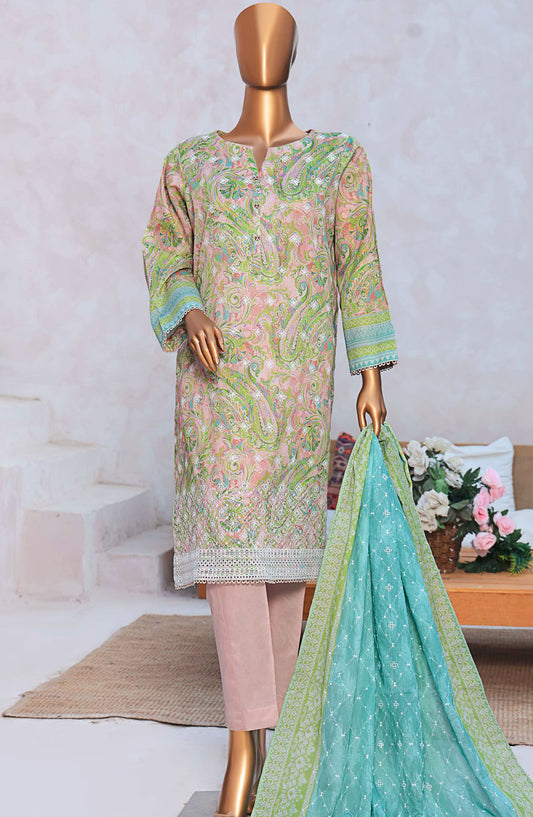 Elite by HZ Textile Chikankari Lawn Unstitched 3 Piece Suit - ELC-240 - HZ25ECL - Pink - Summer Collection