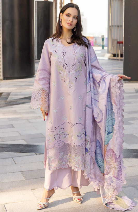 Carnation by Rang Rasiya Embroidered Lawn Unstitched 3 Piece Suit - D-12 Amelia - RR25CL - Purple - Summer Collection