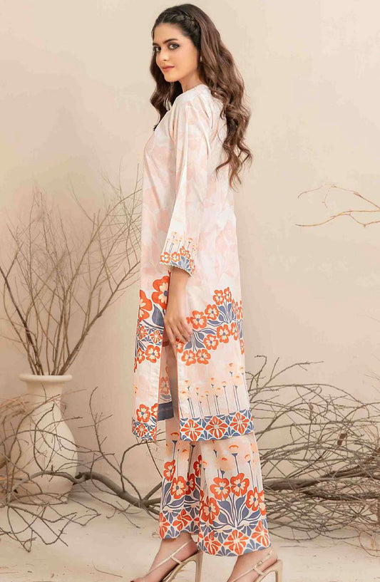 Safiah by Tawakkal Fabric Printed Lawn Stitched 2 Piece Suit - D-1066 - TF25S2SD - Peach - Summer Collection