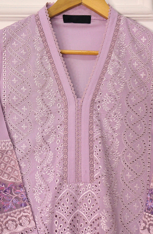 Emerge Embroidered Lawn Stitched 3 Piece Suit - Purple - D-03 - EM25CL2 - Summer Collection