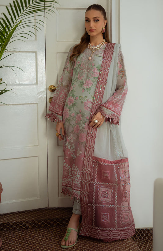 Maya by Nureh Embroidered Lawn Unstitched 3 Piece Suit - NS-147 - NU25MS - Green - Summer Collection
