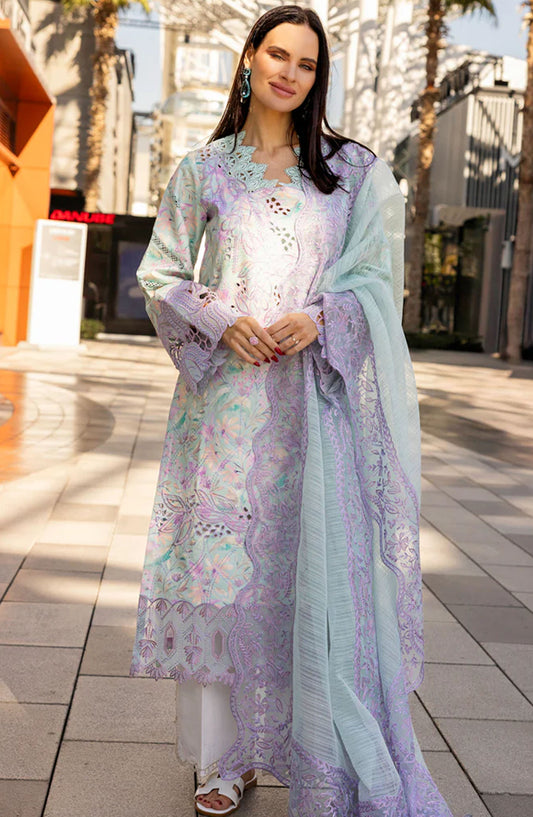 Carnation by Rang Rasiya Embroidered Lawn Unstitched 3 Piece Suit - D-07 Isabella - RR25CL - Purple - Summer Collection