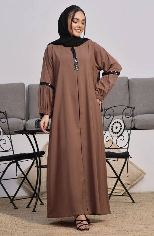 TGM25AB Women Casual Abaya Zavia Wool