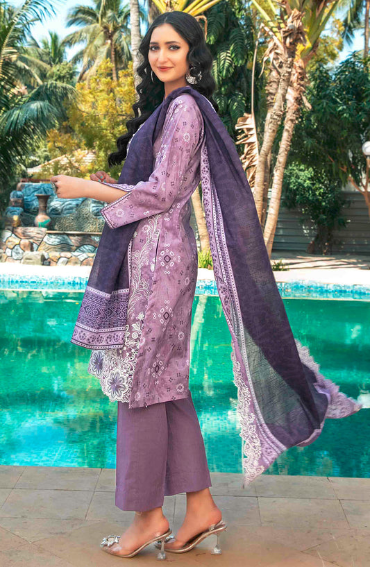 Thamina by Tawakkal Fabrics Embroidered Lawn Unstitched 3 Piece Suit - D-1193 - TF25TL - Purple - Summer Collection