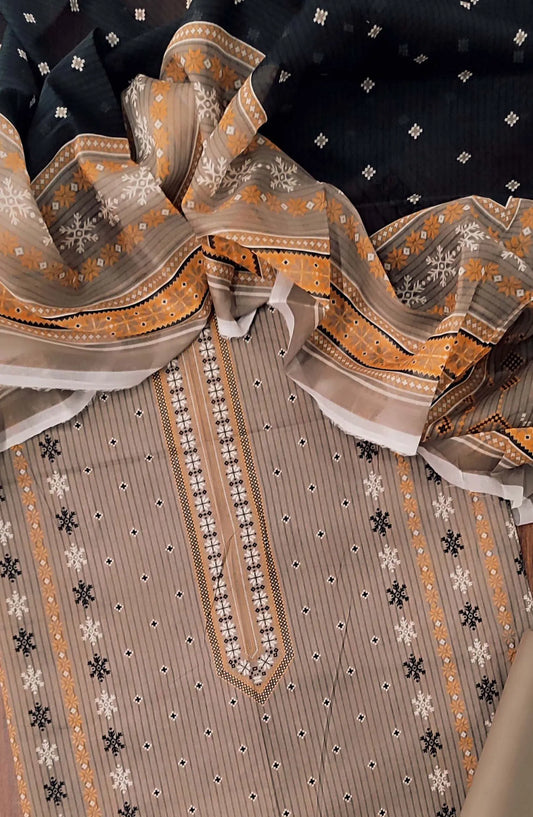 Unstitched Printed Lawn 3 PCs Collection 2024 - UPLC 02