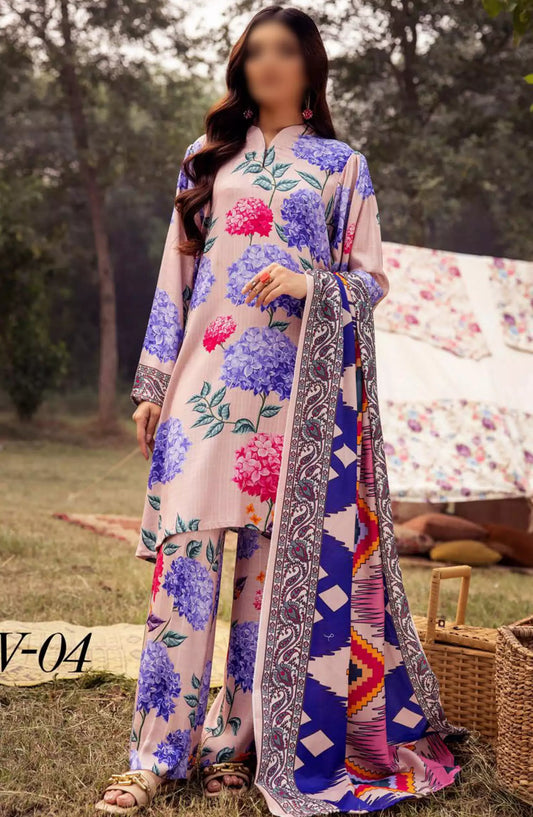 Vantage Printed Slub Collection By NUR - V 04