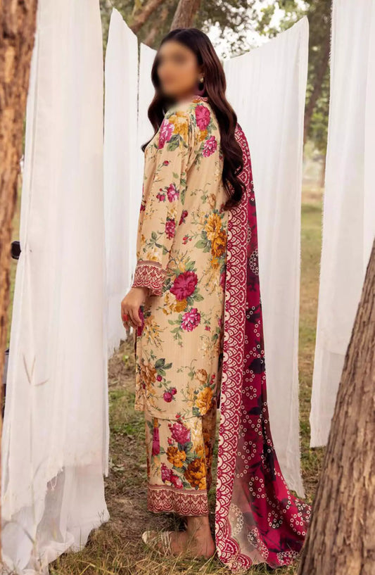 Vantage Printed Slub Collection By NUR - V 06