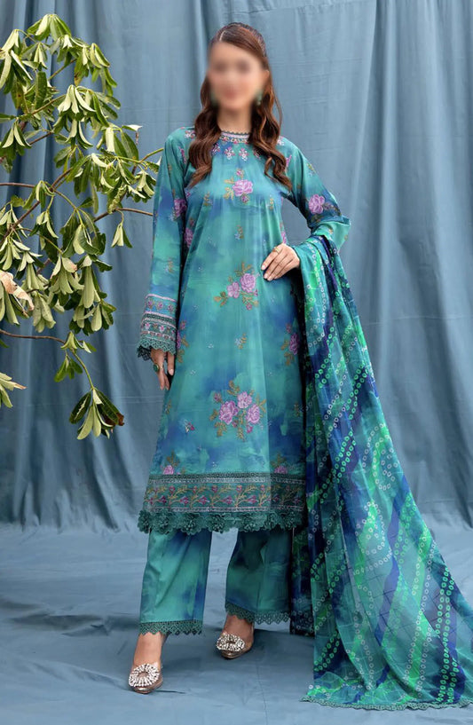 Vantage Printed and Embroidered Lawn Collection By NUR - VN-22