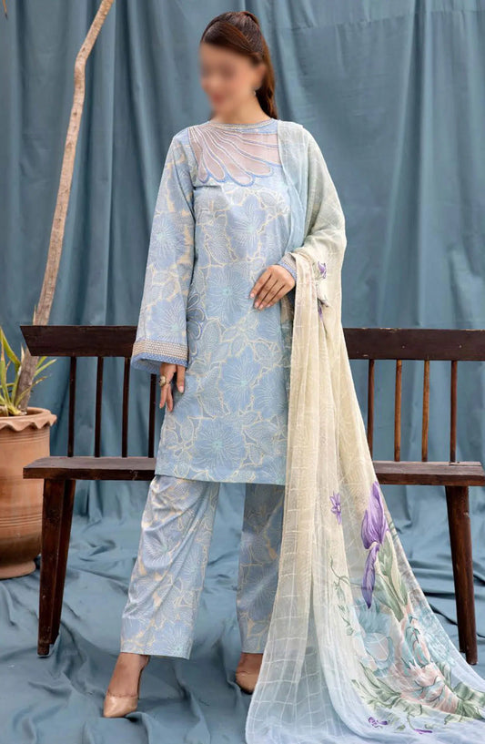 Vantage Printed and Embroidered Lawn Collection By NUR - VN-24