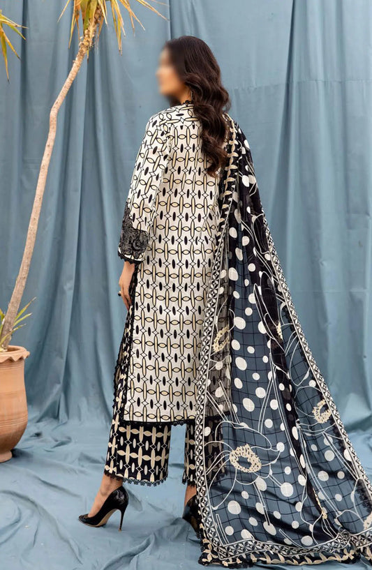 Vantage Printed and Embroidered Lawn Collection By NUR - VN-25