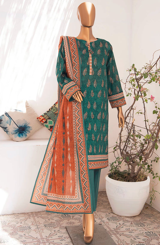 Vital by HZ Textile Printed Lawn Unstitched 3 Piece - VP-106 - HZ25VT - Green - Summer Collection