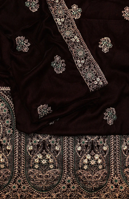 Royal Vibes Embroidered Velvet Shawl Collection by Alkarim - VS 5122 F